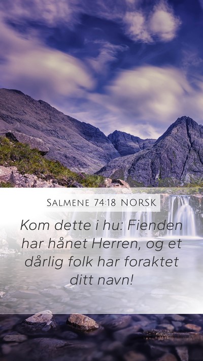 Salmene 74:18 NORSK Bible Verse Image