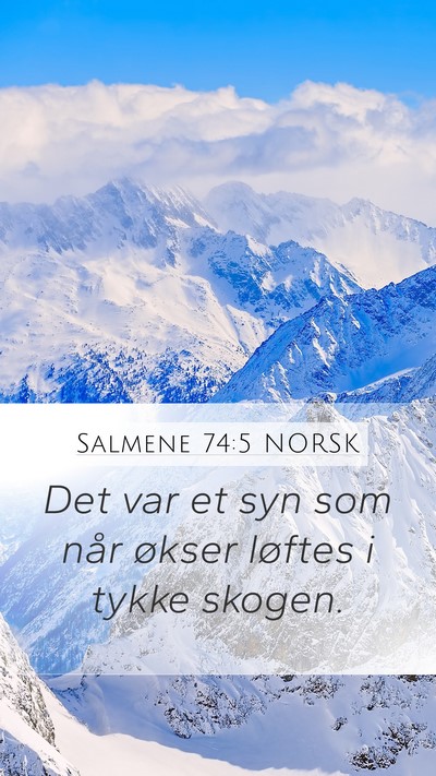 Salmene 74:5 NORSK Bible Verse Image