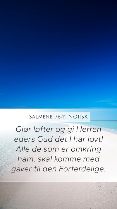 Salmene 76:11 NORSK Bible Verse Image