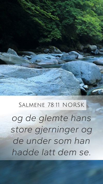 Salmene 78:11 NORSK Bible Verse Image