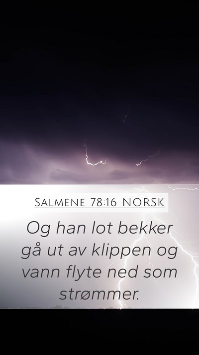 Salmene 78:16 NORSK Bible Verse Image