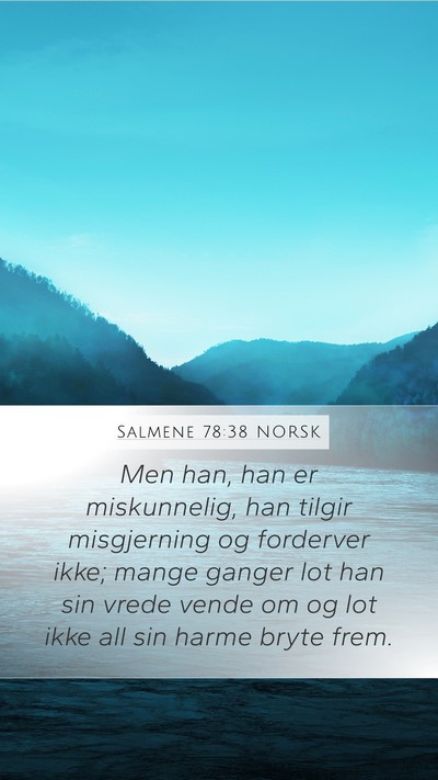 Salmene 78:38 NORSK Bible Verse Image