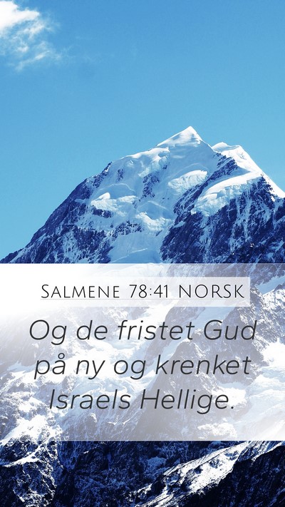 Salmene 78:41 NORSK Bible Verse Image