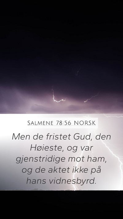 Salmene 78:56 NORSK Bible Verse Image