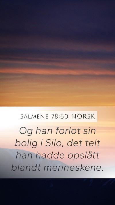 Salmene 78:60 NORSK Bible Verse Image