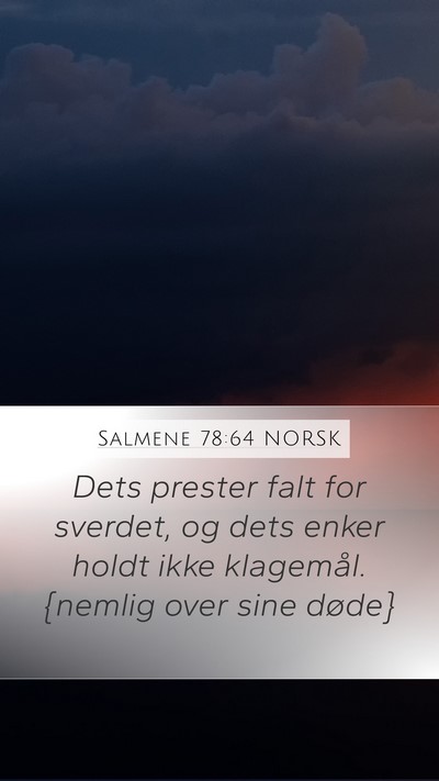 Salmene 78:64 NORSK Bible Verse Image