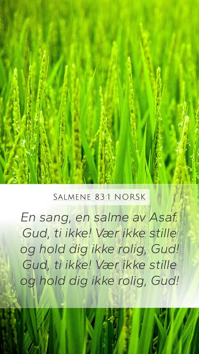 Salmene 83:1 NORSK Bible Verse Image