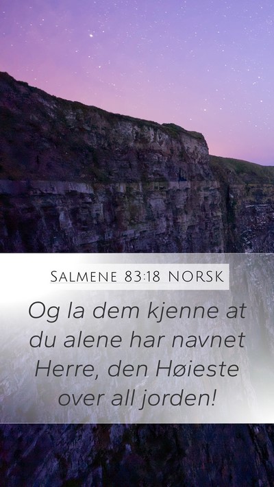 Salmene 83:18 NORSK Bible Verse Image