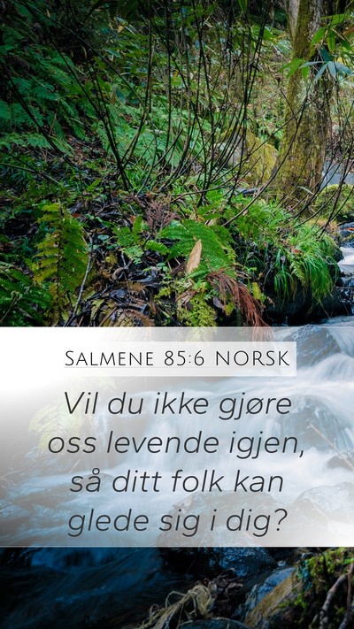 Salmene 85:6 NORSK Bible Verse Image