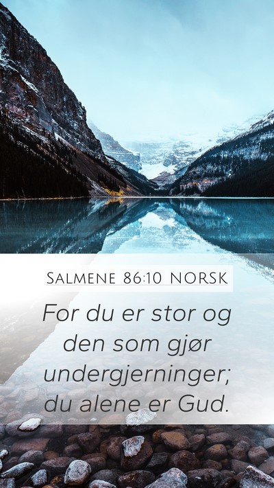 Salmene 86:10 NORSK Bible Verse Image