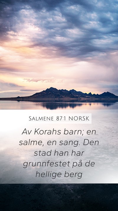 Salmene 87:1 NORSK Bible Verse Image