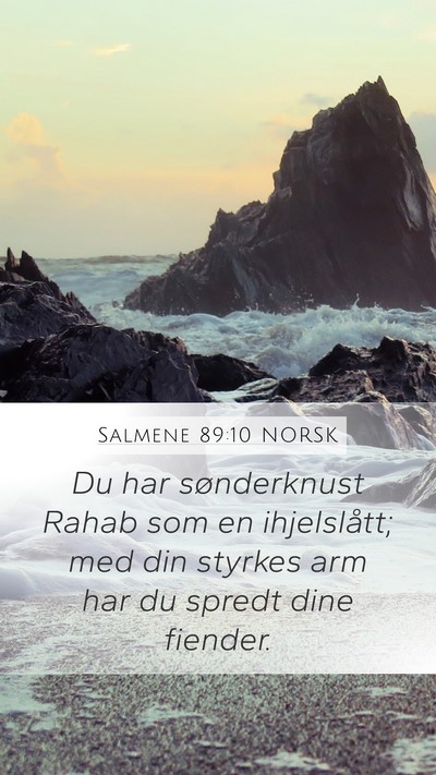 Salmene 89:10 NORSK Bible Verse Image