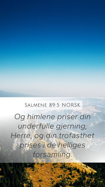 Salmene 89:5 NORSK Bible Verse Image
