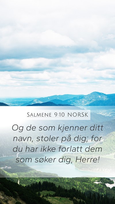 Salmene 9:10 NORSK Bible Verse Image