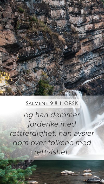 Salmene 9:8 NORSK Bible Verse Image