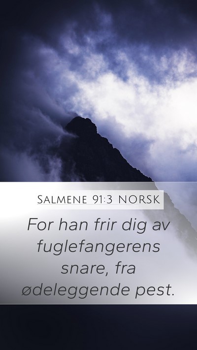 Salmene 91:3 NORSK Bible Verse Image