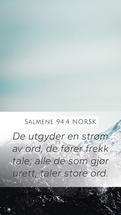 Salmene 94:4 NORSK Bible Verse Image