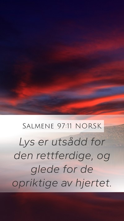 Salmene 97:11 NORSK Bible Verse Image