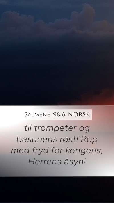 Salmene 98:6 NORSK Bible Verse Image