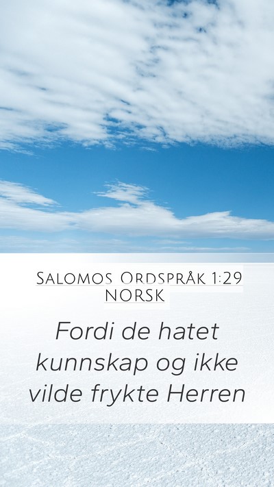 Salomos Ordspråk 1:29 NORSK Bible Verse Image
