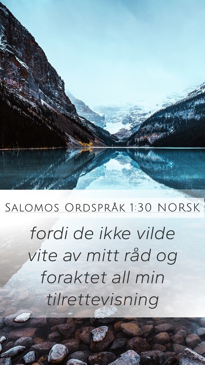 Salomos Ordspråk 1:30 NORSK Bible Verse Image