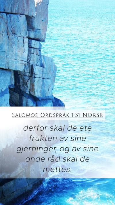 Salomos Ordspråk 1:31 NORSK Bible Verse Image