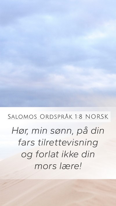 Salomos Ordspråk 1:8 NORSK Bible Verse Image