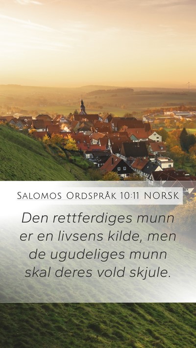 Salomos Ordspråk 10:11 NORSK Bible Verse Image