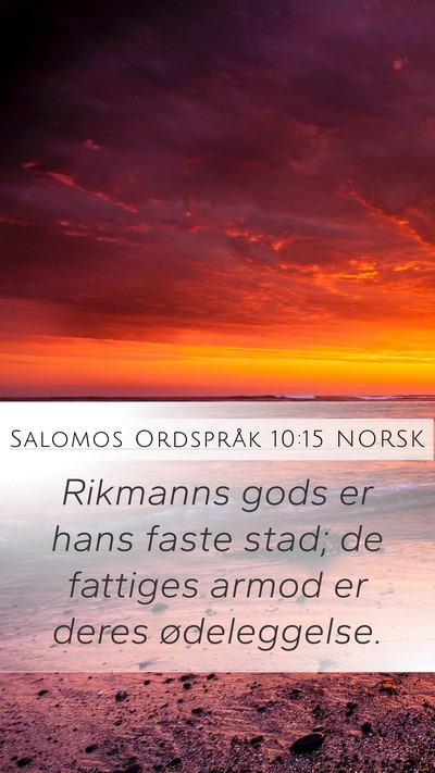Salomos Ordspråk 10:15 NORSK Bible Verse Image