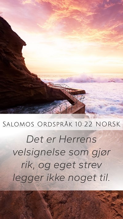 Salomos Ordspråk 10:22 NORSK Bible Verse Image