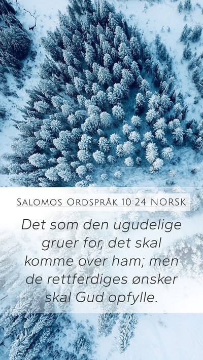 Salomos Ordspråk 10:24 NORSK Bible Verse Image