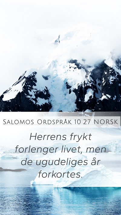 Salomos Ordspråk 10:27 NORSK Bible Verse Image