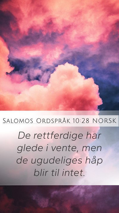 Salomos Ordspråk 10:28 NORSK Bible Verse Image