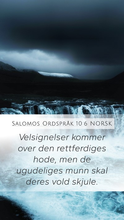 Salomos Ordspråk 10:6 NORSK Bible Verse Image