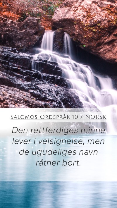 Salomos Ordspråk 10:7 NORSK Bible Verse Image