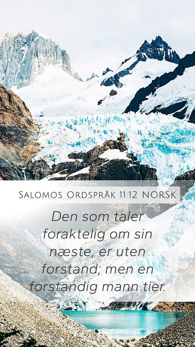 Salomos Ordspråk 11:12 NORSK Bible Verse Image