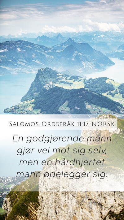 Salomos Ordspråk 11:17 NORSK Bible Verse Image