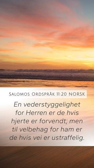 Salomos Ordspråk 11:20 NORSK Bible Verse Image