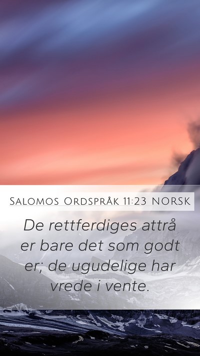 Salomos Ordspråk 11:23 NORSK Bible Verse Image