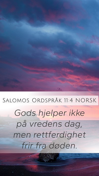 Salomos Ordspråk 11:4 NORSK Bible Verse Image