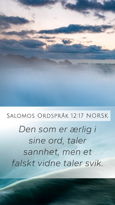 Salomos Ordspråk 12:17 NORSK Bible Verse Image