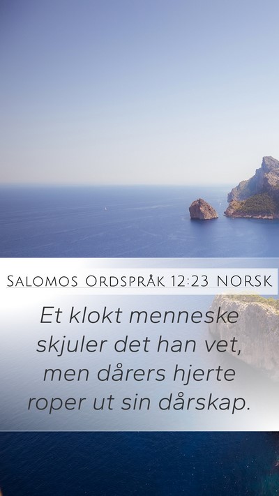 Salomos Ordspråk 12:23 NORSK Bible Verse Image