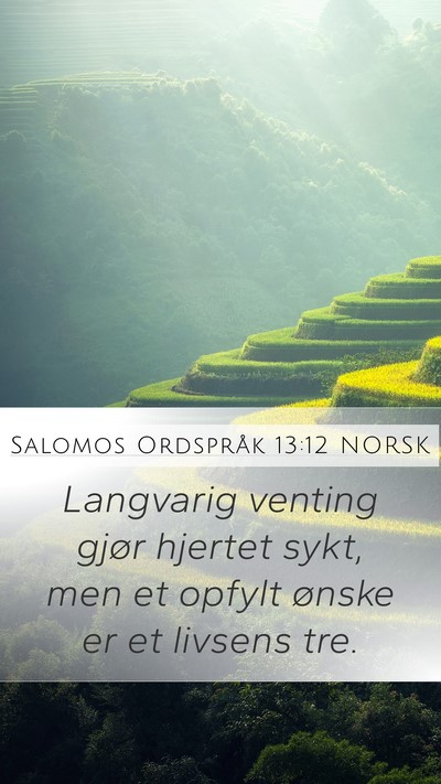 Salomos Ordspråk 13:12 NORSK Bible Verse Image
