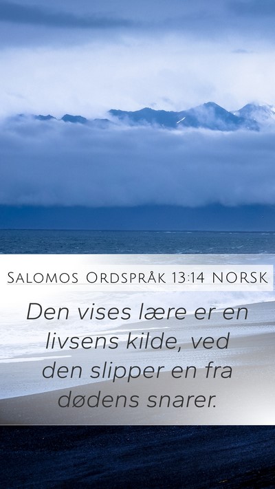 Salomos Ordspråk 13:14 NORSK Bible Verse Image