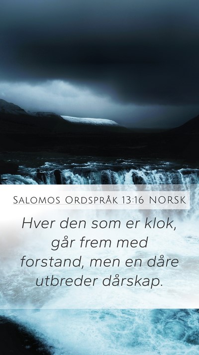 Salomos Ordspråk 13:16 NORSK Bible Verse Image