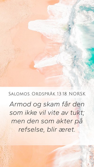 Salomos Ordspråk 13:18 NORSK Bible Verse Image