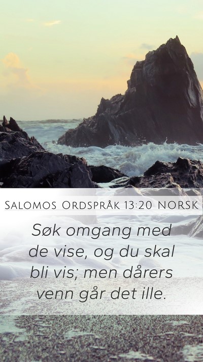 Salomos Ordspråk 13:20 NORSK Bible Verse Image