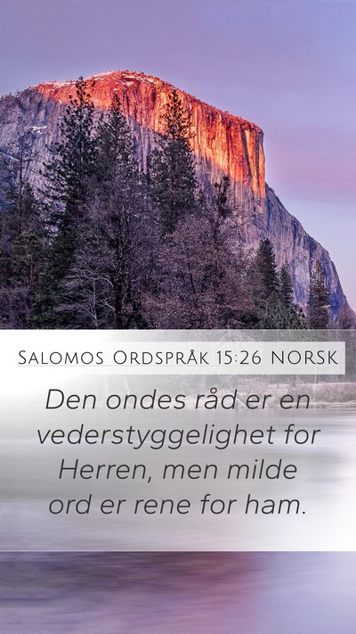 Salomos Ordspråk 15:26 NORSK Bible Verse Image