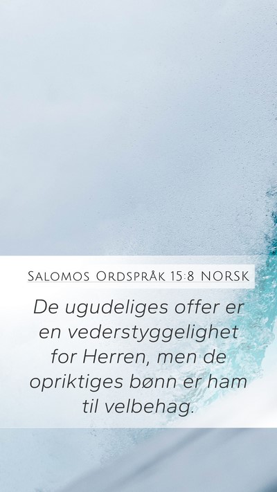 Salomos Ordspråk 15:8 NORSK Bible Verse Image