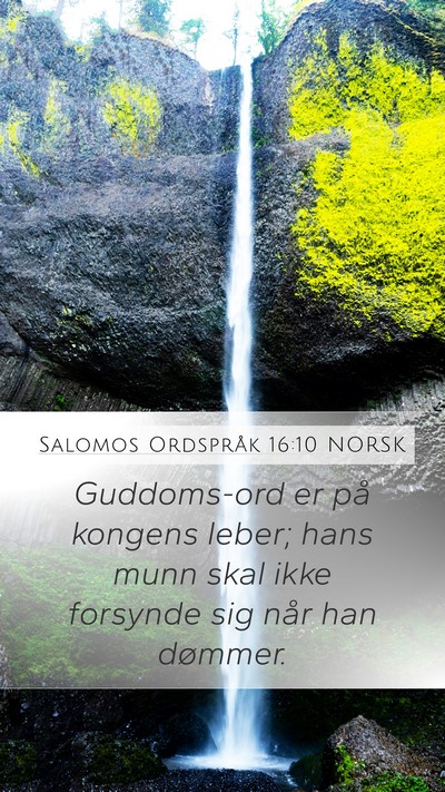 Salomos Ordspråk 16:10 NORSK Bible Verse Image